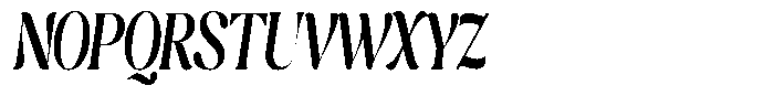 Cavellis Serif Cavellis Bold Condensed Italic Font UPPERCASE