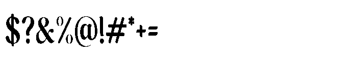 Cavellis Serif Cavellis Bold Condensed Font OTHER CHARS