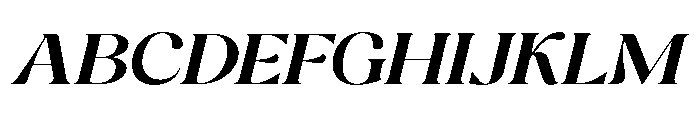 Cavellis Serif Cavellis Bold Expanded Italic Font UPPERCASE