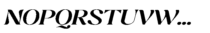 Cavellis Serif Cavellis Bold Expanded Italic Font UPPERCASE