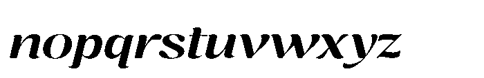Cavellis Serif Cavellis Bold Expanded Italic Font LOWERCASE