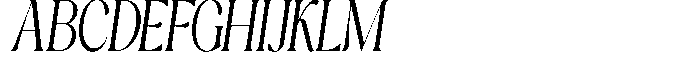 Cavellis Serif Cavellis Condensed Italic Font UPPERCASE