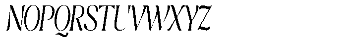 Cavellis Serif Cavellis Condensed Italic Font UPPERCASE
