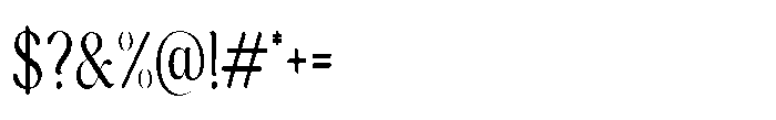 Cavellis Serif Cavellis Condensed Font OTHER CHARS