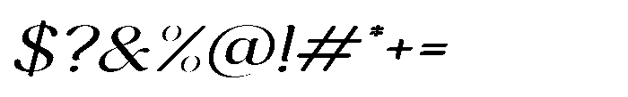 Cavellis Serif Cavellis Expanded Italic Font OTHER CHARS