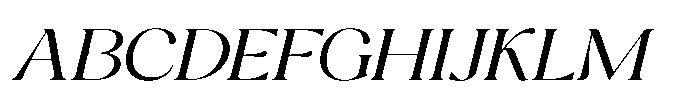 Cavellis Serif Cavellis Expanded Italic Font UPPERCASE
