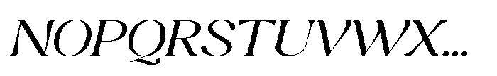 Cavellis Serif Cavellis Expanded Italic Font UPPERCASE