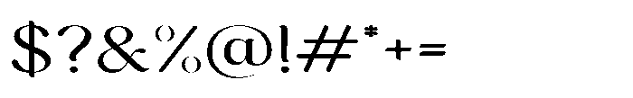 Cavellis Serif Cavellis Expanded Font OTHER CHARS