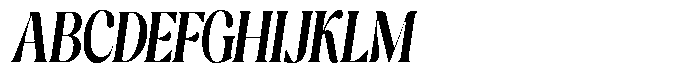 Cavellis Serif Cavellis Extra Bold Condensed Italic Font UPPERCASE