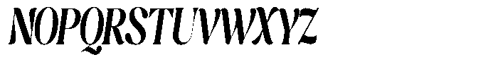 Cavellis Serif Cavellis Extra Bold Condensed Italic Font UPPERCASE