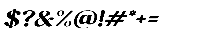 Cavellis Serif Cavellis Extra Bold Expanded Italic Font OTHER CHARS