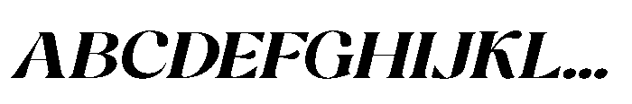 Cavellis Serif Cavellis Extra Bold Expanded Italic Font UPPERCASE
