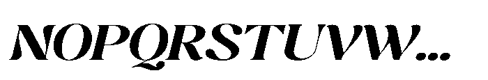 Cavellis Serif Cavellis Extra Bold Expanded Italic Font UPPERCASE