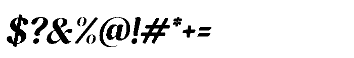 Cavellis Serif Cavellis Extra Bold Italic Font OTHER CHARS