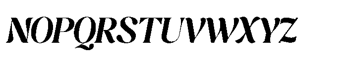 Cavellis Serif Cavellis Extra Bold Italic Font UPPERCASE