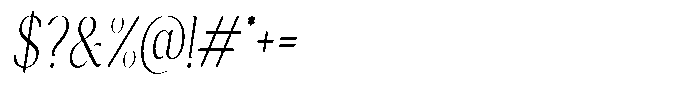 Cavellis Serif Cavellis Extra Light Condensed Italic Font OTHER CHARS