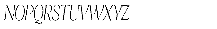Cavellis Serif Cavellis Extra Light Condensed Italic Font UPPERCASE