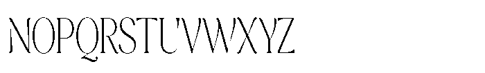 Cavellis Serif Cavellis Extra Light Condensed Font UPPERCASE