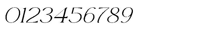 Cavellis Serif Cavellis Extra Light Expanded Italic Font OTHER CHARS