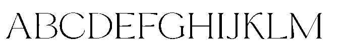 Cavellis Serif Cavellis Extra Light Expanded Font UPPERCASE