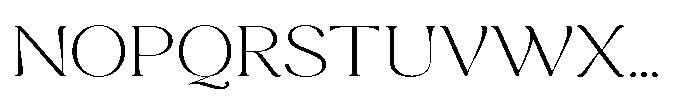 Cavellis Serif Cavellis Extra Light Expanded Font UPPERCASE