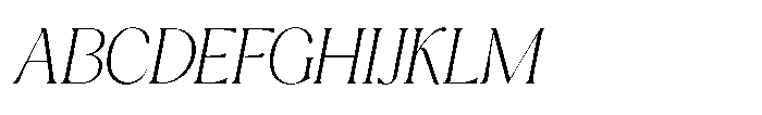 Cavellis Serif Cavellis Extra Light Italic Font UPPERCASE