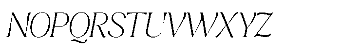 Cavellis Serif Cavellis Extra Light Italic Font UPPERCASE