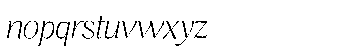 Cavellis Serif Cavellis Extra Light Italic Font LOWERCASE