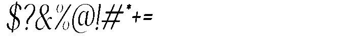 Cavellis Serif Cavellis Light Condensed Italic Font OTHER CHARS