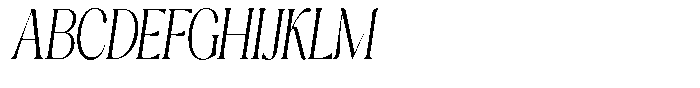 Cavellis Serif Cavellis Light Condensed Italic Font UPPERCASE
