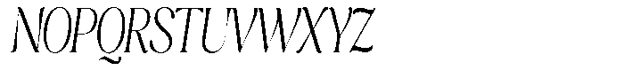 Cavellis Serif Cavellis Light Condensed Italic Font UPPERCASE