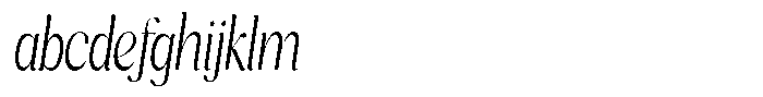 Cavellis Serif Cavellis Light Condensed Italic FONT