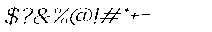 Cavellis Serif Cavellis Light Expanded Italic Font OTHER CHARS
