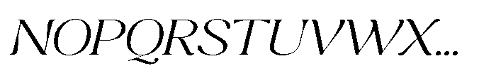 Cavellis Serif Cavellis Light Expanded Italic Font UPPERCASE