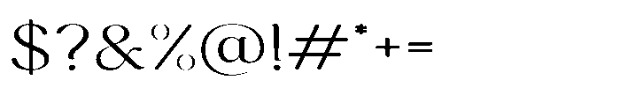 Cavellis Serif Cavellis Light Expanded Font OTHER CHARS