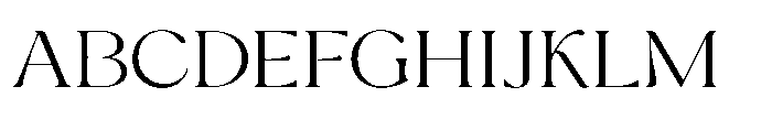 Cavellis Serif Cavellis Light Expanded Font UPPERCASE
