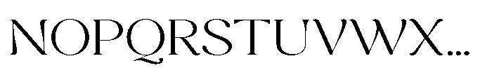 Cavellis Serif Cavellis Light Expanded Font UPPERCASE