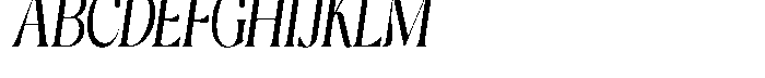 Cavellis Serif Cavellis Medium Condensed Italic Font UPPERCASE
