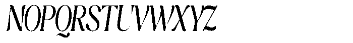 Cavellis Serif Cavellis Medium Condensed Italic Font UPPERCASE