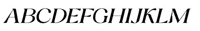 Cavellis Serif Cavellis Medium Expanded Italic Font UPPERCASE