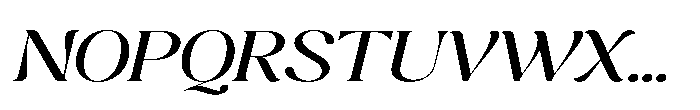 Cavellis Serif Cavellis Medium Expanded Italic Font UPPERCASE