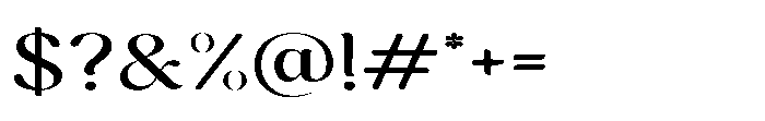 Cavellis Serif Cavellis Medium Expanded Font OTHER CHARS