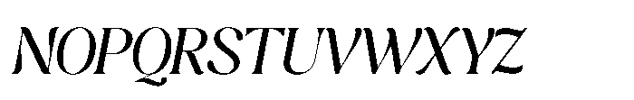 Cavellis Serif Cavellis Medium Italic Font UPPERCASE