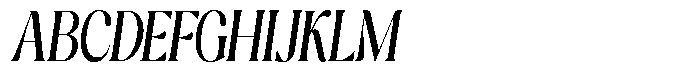 Cavellis Serif Cavellis Semi Bold Condensed Italic Font UPPERCASE