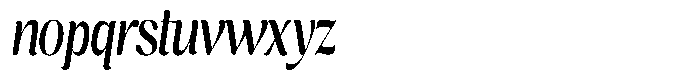 Cavellis Serif Cavellis Semi Bold Condensed Italic Font LOWERCASE