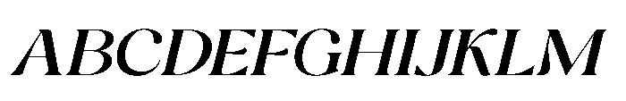 Cavellis Serif Cavellis Semi Bold Expanded Italic Font UPPERCASE