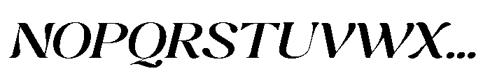 Cavellis Serif Cavellis Semi Bold Expanded Italic Font UPPERCASE