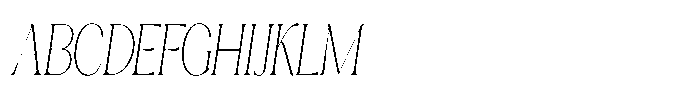 Cavellis Serif Cavellis Thin Condensed Italic Font UPPERCASE