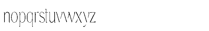 Cavellis Serif Cavellis Thin Condensed Font LOWERCASE