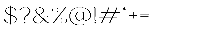 Cavellis Serif Cavellis Thin Expanded Font OTHER CHARS